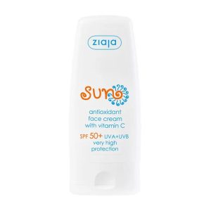 Crema facial antioxidante SPF 50+ con Vitamina C Línea Sun