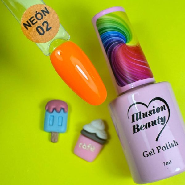 Esmalte semipermanente Neón 02 illusion beauty - Imagen 2