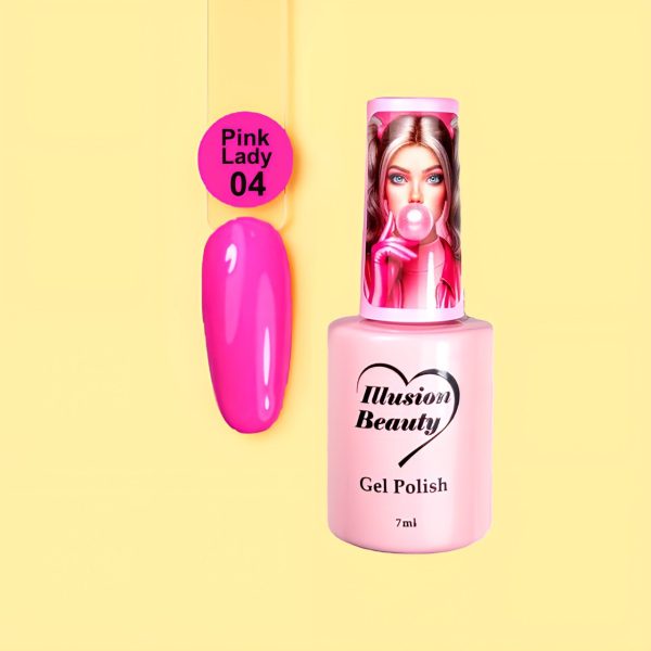 Esmalte semipermanente 04 Pink Lady Illusion Beauty 7ml