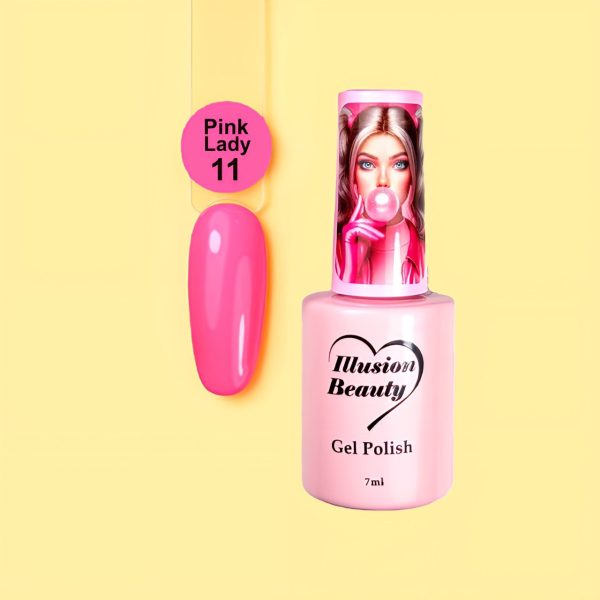 Esmalte semipermanente 11 Pink Lady Illusion Beauty 7ml