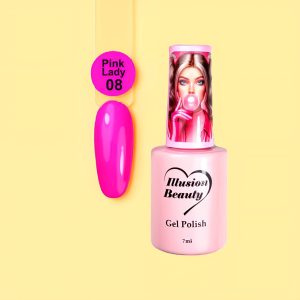 Esmalte semipermanente 08 Pink Lady Illusion Beauty 7ml